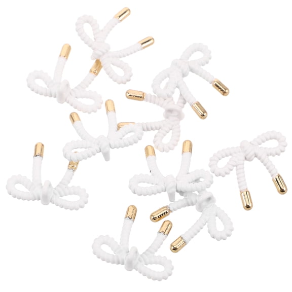 STRANDCHIC 10Pcs Decorative Suit Buttons for Sewing Clothes Fasteners Women White Bowknot