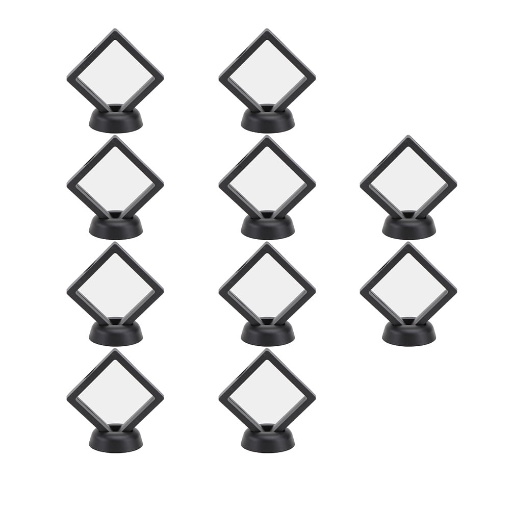 STRANDCHIC 10-Piece Black Display Rack Set with Storage Compartments ...