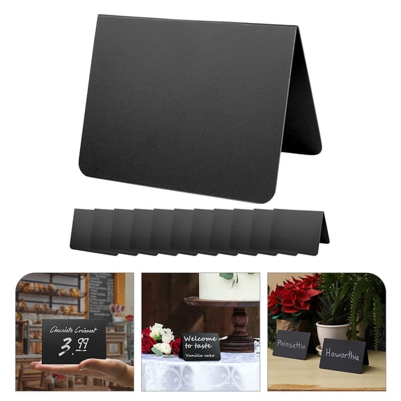 STRANDCHIC Table Chalkboard Signs 10Pcs Erasable Message Board for Shop and Home Decor