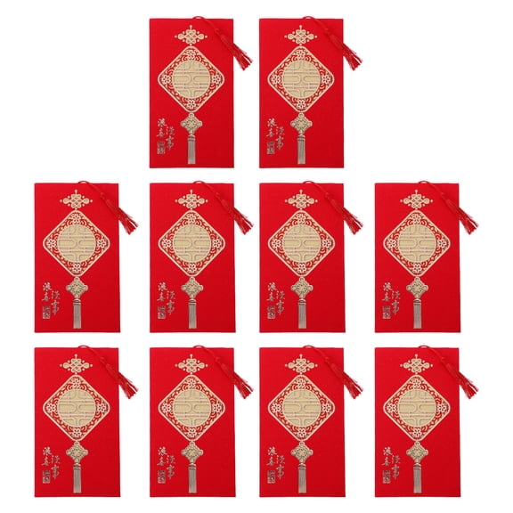 STRANDCHIC Chinese Style Red Wedding Cards Romantic Invitations for Wedding 10Pcs