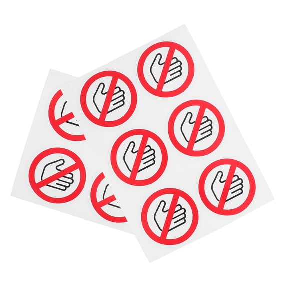 STRANDCHIC 10Pcs Do Not Touch Sticker Safety Warning Sign Adhesive Peel and Stick Labels