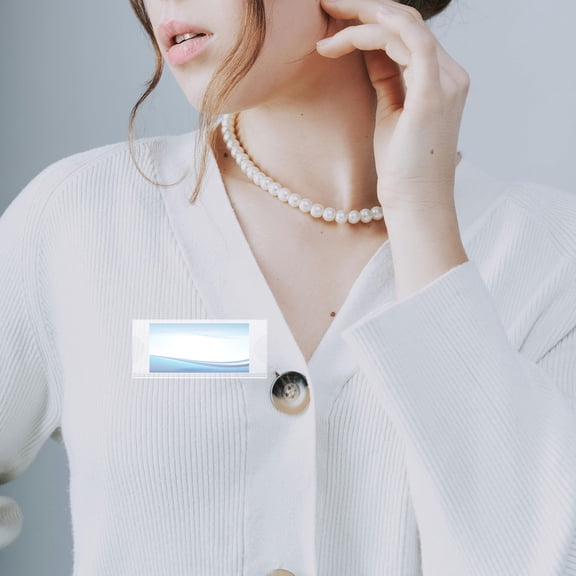 STRANDCHIC 10Pcs Badge Cases Transparent Acrylic Name Tag Holders Smooth Flat Surface for Work