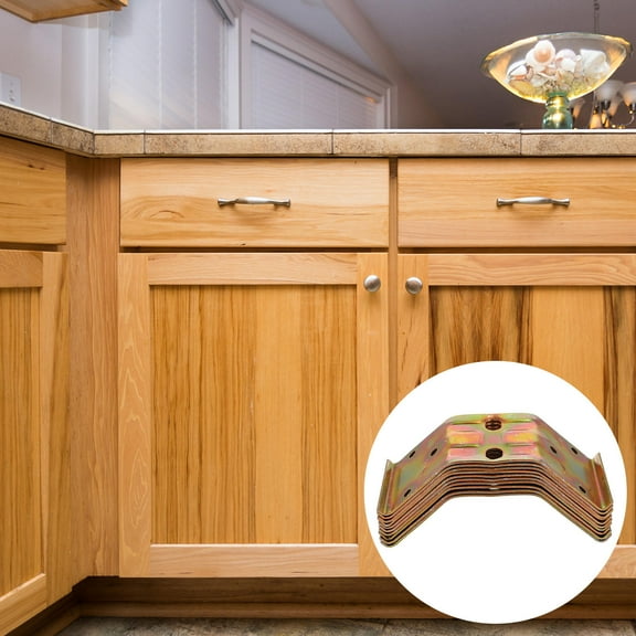 STRANDCHIC Metal Corner Brackets 10pcs - Heavy Duty Iron Angle Braces for Furniture, Shelves, Woodworking, Home Repair