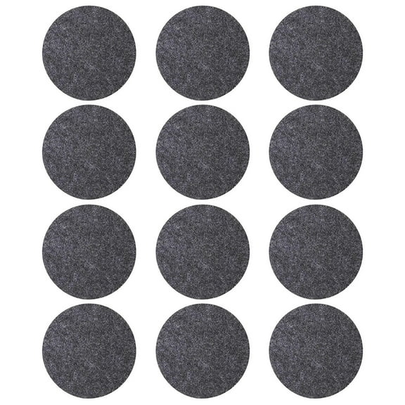 STRANDCHIC 12 Pcs Dark Grey Felt Coasters HeatResistant Absorbent Table Mats for Home Use