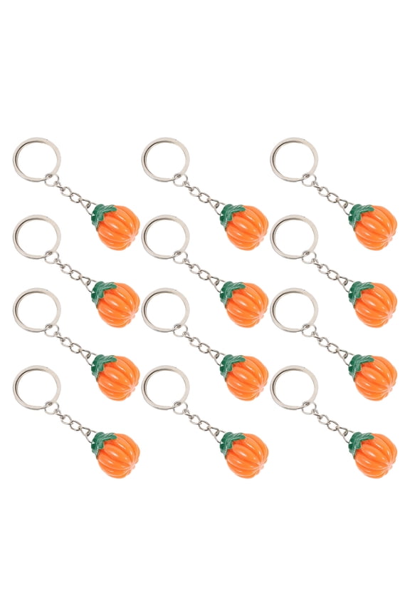12 Pcs Spooky Keychain Charm Resin Pumpkin for Any Occasion