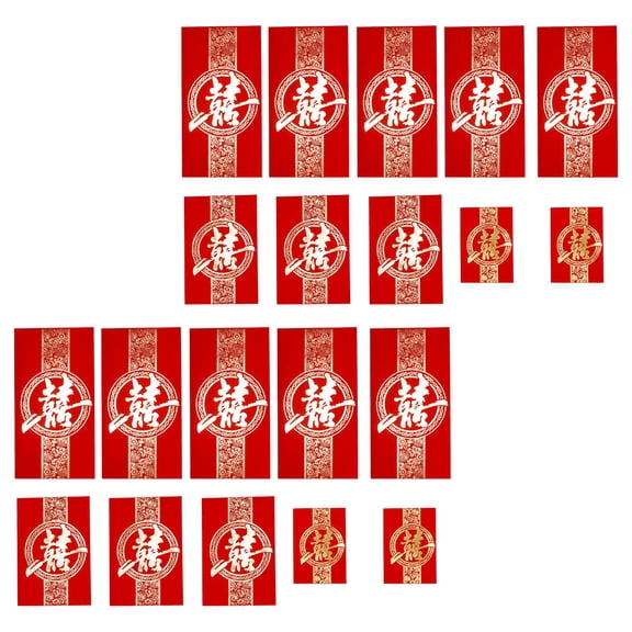 STRANDCHIC 120 Pcs Red Envelopes for Wedding, Festival Cash Packets with Unique Character Designs