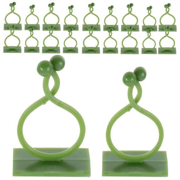 STRANDCHIC 120Pcs Green Plastic Garden Orchid Support Clips Nailfree Adjustable Vine Stem Holders