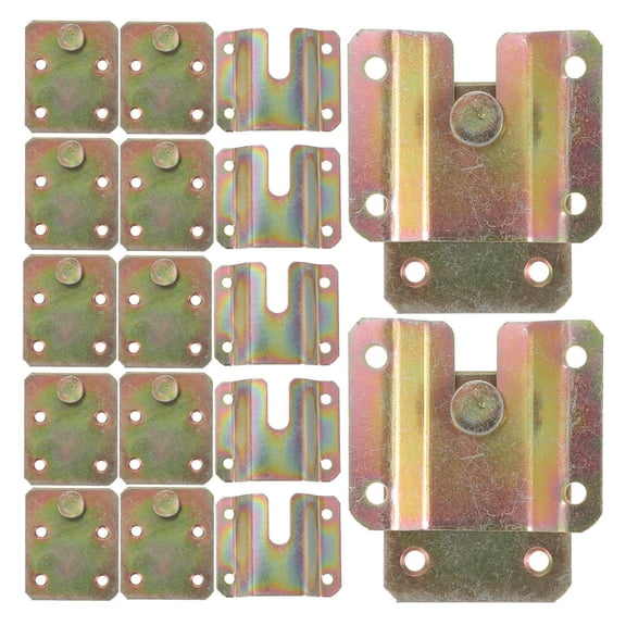 STRANDCHIC 12Pcs Heavy Duty Golden Interlocking Furniture Flush Mount Bracket for Home Use