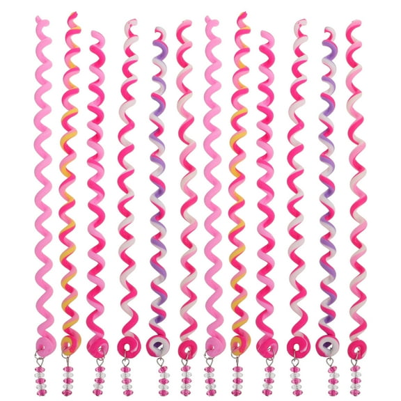 STRANDCHIC 12-Piece Girls Hair Accessories Set Soft Pottery Spiral Design for Curly Hair Styling