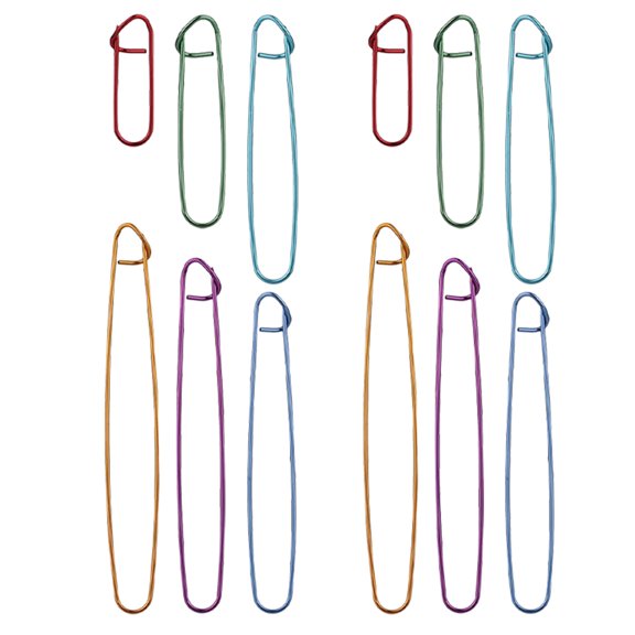 STRANDCHIC Durable Aluminum Stitch Markers for Knitting and Crocheting 12Pcs