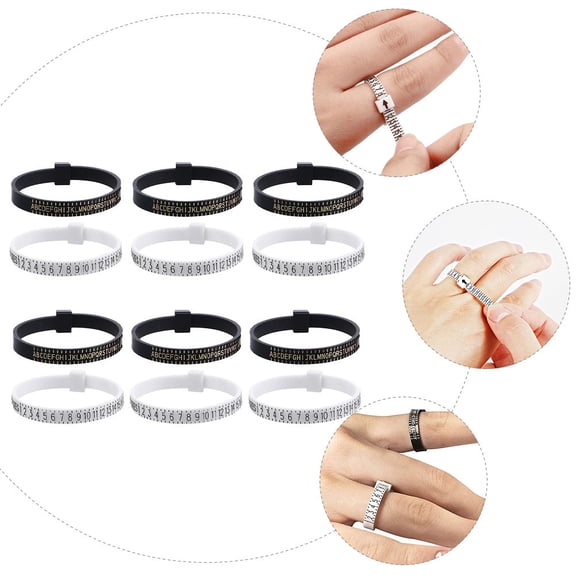 STRANDCHIC 12-Piece Measuring Tape Rulers for Finger Sizing with US and UK Sizes, Accurate Sizer Set
