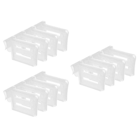 STRANDCHIC 12Pcs Fridge Side Door Divider White Plastic Expandable Partition for Refrigerator Bottle Sorting