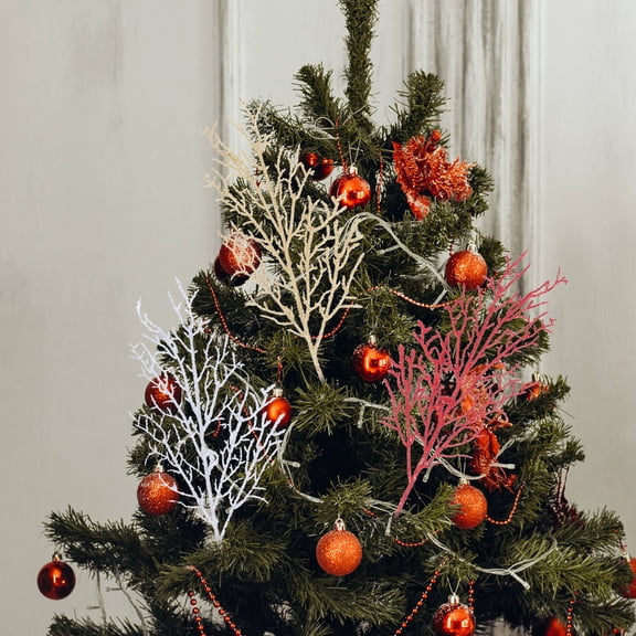 STRANDCHIC 12 Pieces Christmas Decorative Branches Assorted Colors Artificial Plant Stems for Arrangements