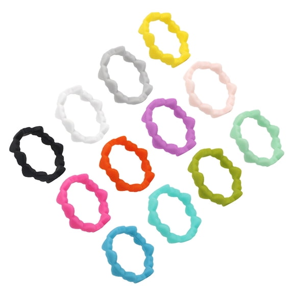 STRANDCHIC workout rings for women Heart Shape Rings Assorted Color and Simple Design 12pcs