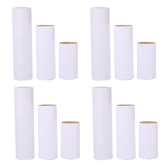 STRANDCHIC 12pcs White Cardboard Toilet Paper Tubes for Crafts Home Projects and Creative Activities