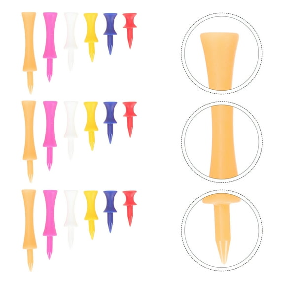 STRANDCHIC 180Pcs Assorted Color Plastic Golfing Tees Strong Golfs Training Accessories for Smooth Shots