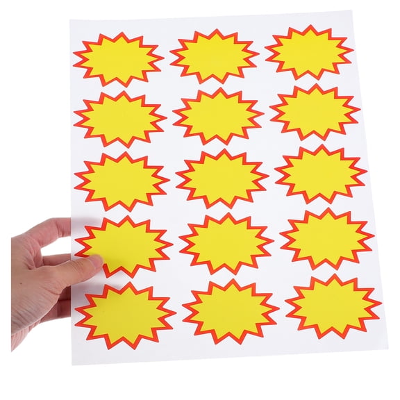 STRANDCHIC 180pcs Yellow Blank Price Stickers Self-Adhesive Sale Labels for Store Use PP Material