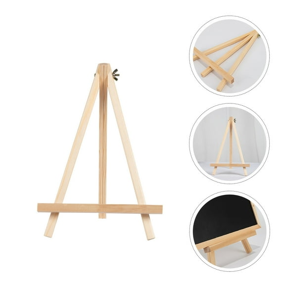 STRANDCHIC Mini Tripod Easel Wood Display Stand for Art, Photos, Canvas, and Crafts, Portable and Lightweight