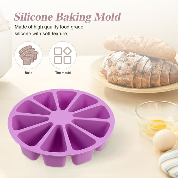 STRANDCHIC 1-Pack Triangle Silicone Cake Mold Non-Stick Bakeware for Home Baking and Cooking