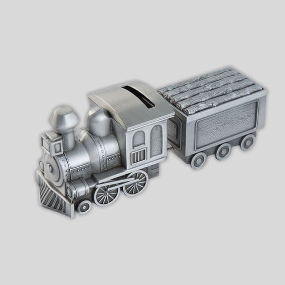 STRANDCHIC 1Pc Grey Train Money Pot Coin Container Desktop Ornament for Home Decor