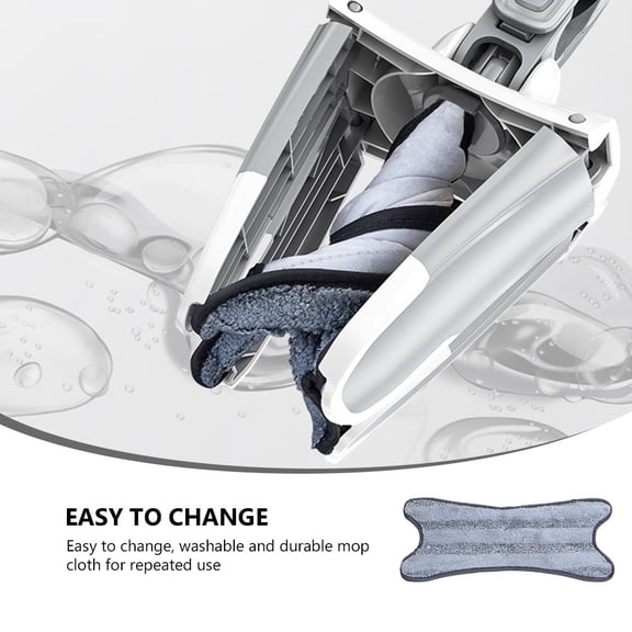 STRANDCHIC Mop Cleaning Pads Grey Mop Cloth for Home and House Cleaning 1 Set Reusable Replacement