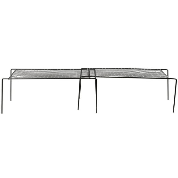 STRANDCHIC 1Pc Kitchen Cabinet Shelf Black Expandable Rack for Home Counter Organization