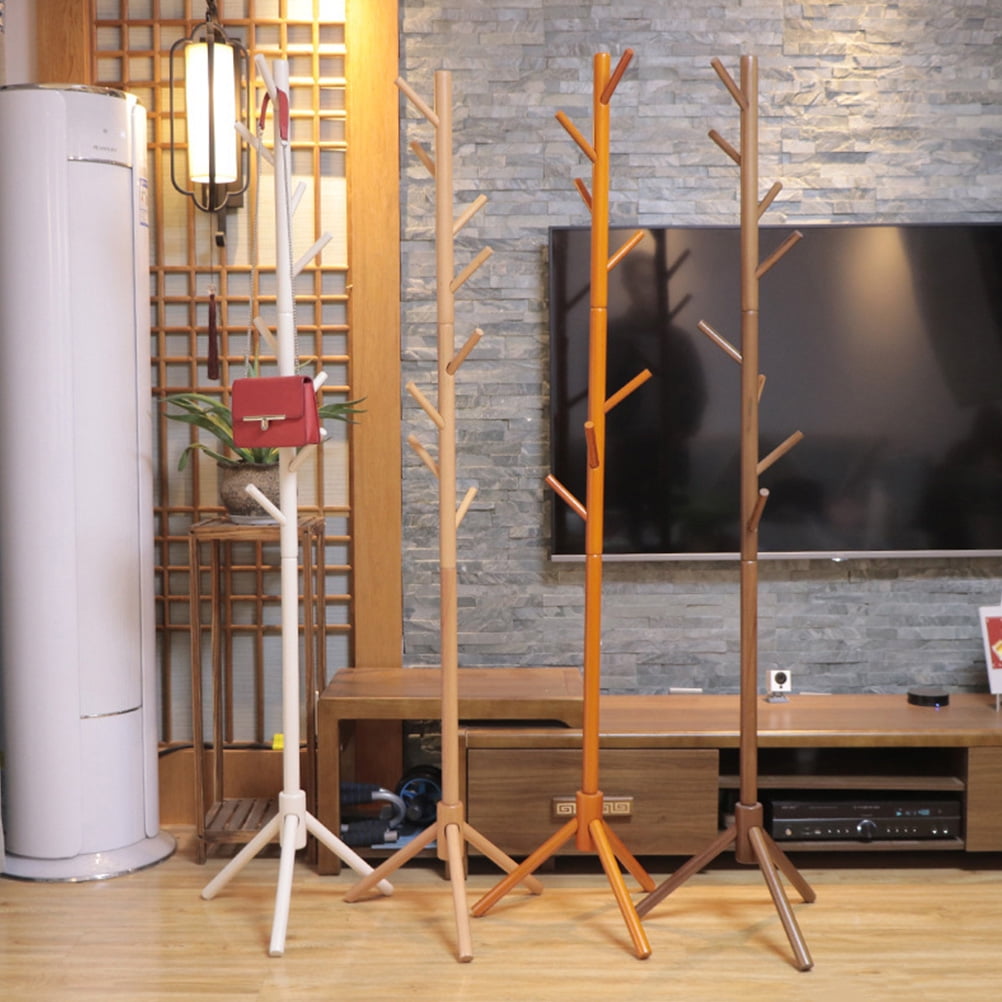 STRANDCHIC Wooden Clothes Hook 1Pc Brown Wall-Mounted Decorative Rack ...