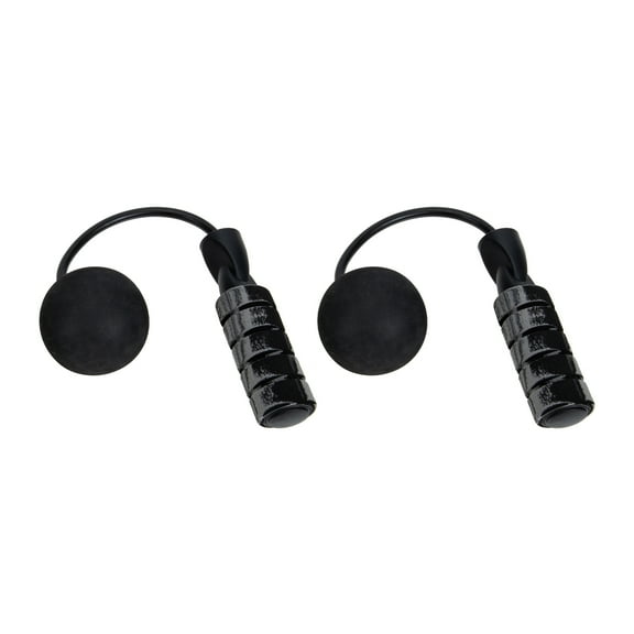 STRANDCHIC 1Pair Heavy Duty Black Cordless Jump Rope with Double Bearing for Effective Workout