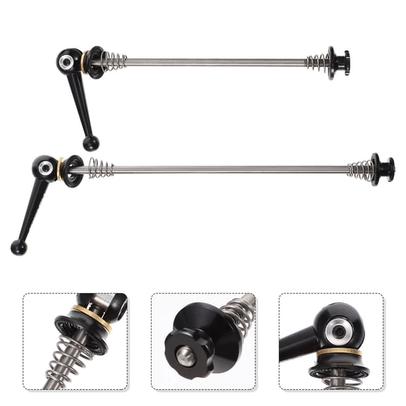 STRANDCHIC 1 Pair Lightweight Black Titanium Alloy Bike Wheel Skewers Quick Release Easy Install