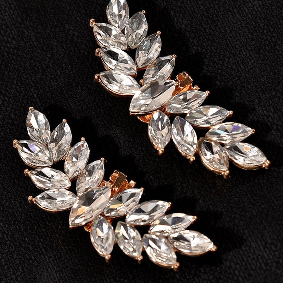 STRANDCHIC 1Pair Lightweight Crystal Shoe Clips Buckles for Stylish Home Occasion