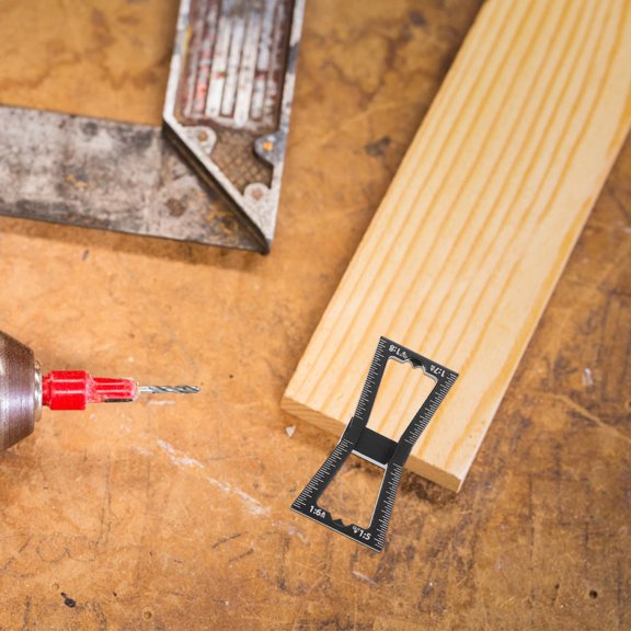 STRANDCHIC 1Pc Black Aluminum Dovetail Guide Tool with Ergonomic Design for Precise Wood Cutting and Carpentry