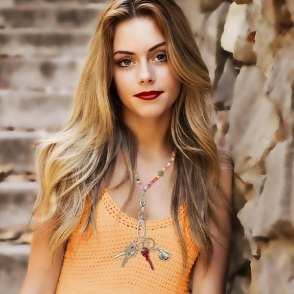 STRANDCHIC 1Pc Colorful Brand Lanyard Trendy Clavicle Accessory DIY Hanging Chain