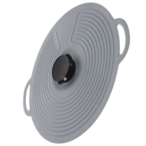 STRANDCHIC 1Pc Grey Silicone Lid Airtight Kitchen Cover Heat Resistant Pan Seal