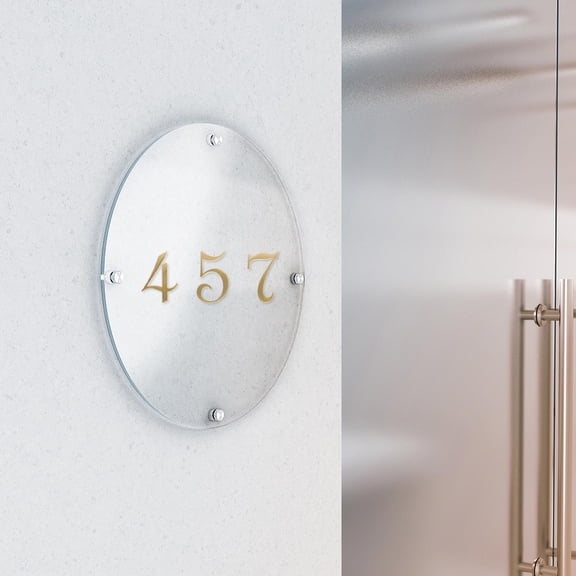 STRANDCHIC 1Pc Copper Address Number Decorative Sign for House and Hotel Door