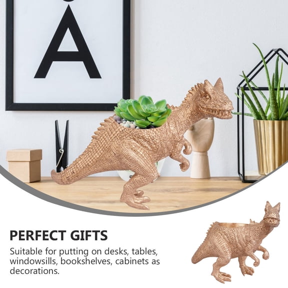 STRANDCHIC Creative Resin Dinosaur Flowerpot Planter, Desktop Modeling Pot for Home and Office Decor, 1Pc