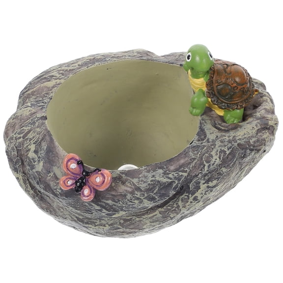 STRANDCHIC 1Pc Creative Resin Turtle Design Flowerpot for Succulent Planter Garden Adornment