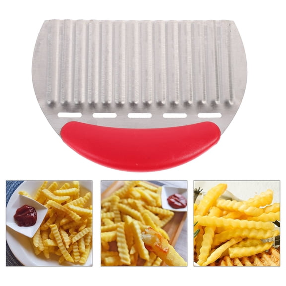 STRANDCHIC Crinkle Wave Potato Cutter with Plastic Handle for Kitchen Use - Easy to Slice Potatoes and Vegetables