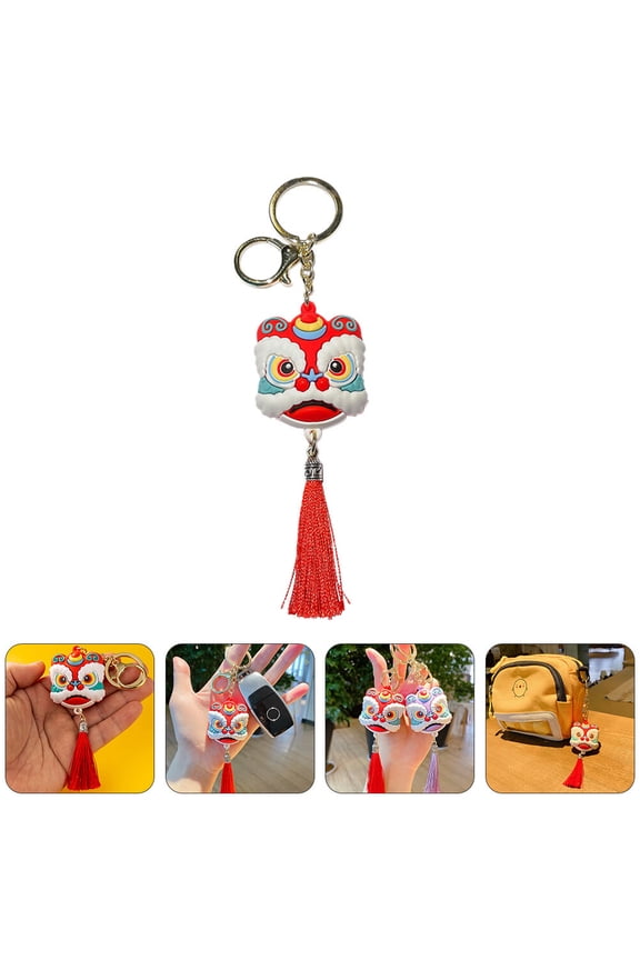 1Pc Dance Lion Keychain PVC Bag Decoration for Daily Life