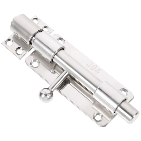 STRANDCHIC 1Pc Durable Stainless Steel Door Latch Lock Keyhole Bolt for Home Security Silver