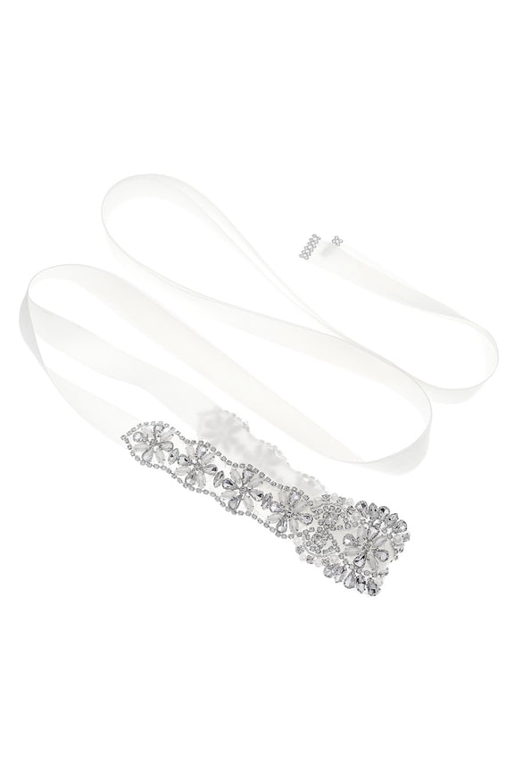 1Pc Elegant Plated Bridal Girdle with Sparkling Rhinestone for Wedding Or Banquets
