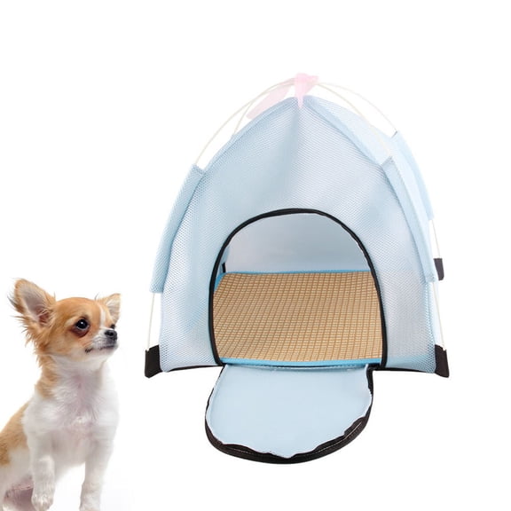 STRANDCHIC 1Pc Foldable Portable Outdoor Pet Tent Sky Blue with Sunscreen and Rain Proof Feature