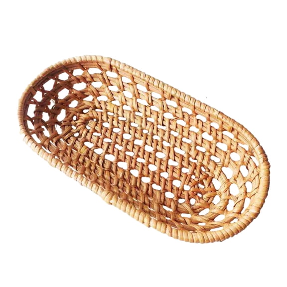 STRANDCHIC 1Pc Handwoven Storage Basket Rattan Flower Basket Decorative Sundries Organizer