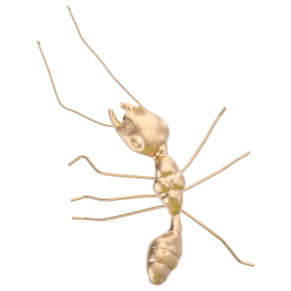 STRANDCHIC Golden Metal Ant Figurine Decorative Insect Ornament for Home, Wedding, Office Desk Decoration