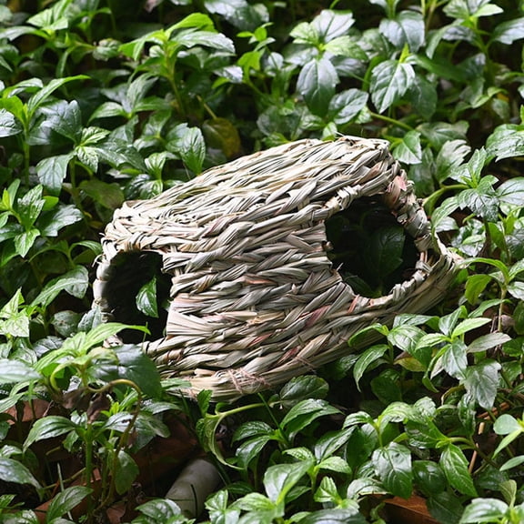STRANDCHIC Hamster Grass Braid Small Pet Squirrel Hut Cozy Hideout for Hamsters and Small Animals
