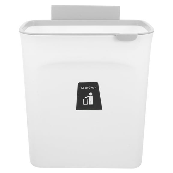 STRANDCHIC Kitchen Wall-Mounted Trash Bin White Hanging Waste Container for Home, and Space-Saving Design