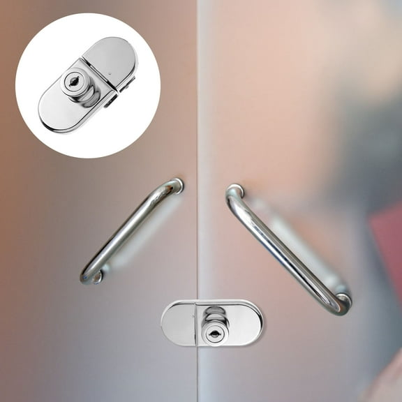 STRANDCHIC Plated Lock for Glass Showcase and Counter with Polished Edges Material Secure Design