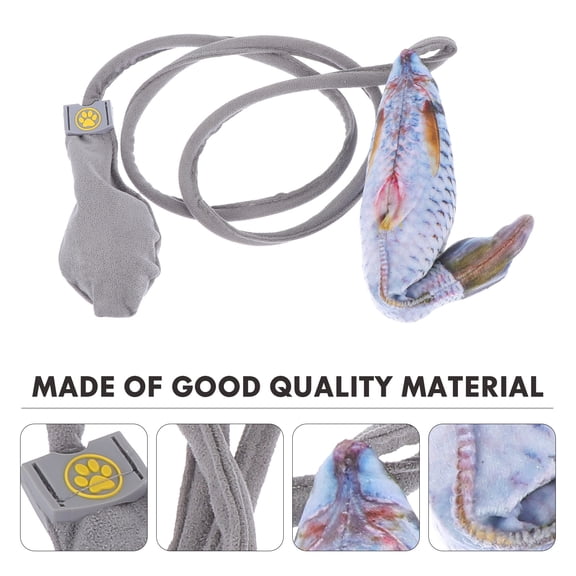 STRANDCHIC Plush Cat Teaser Toy for Indoor Kittens, Grey - Interactive Pet Toy for Play, Exercise, and Mental Stimulation, 1 Piece