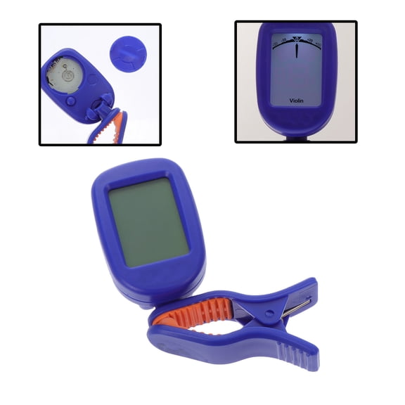 STRANDCHIC 1Pc Portable Blue Guitar Tuner Clamp for Acoustic Electric Violin Bass