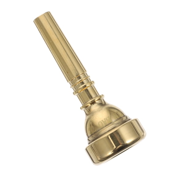 STRANDCHIC Portable Golden Trumpet Mouthpiece Replacement Part for Beginners and Professional Musicians
