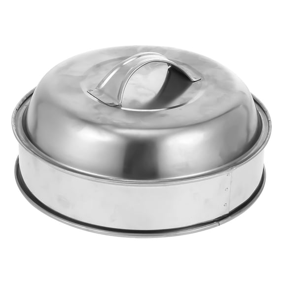STRANDCHIC 1Pc Premium Stainless Steel Cooking Lid with Easy Grip Handle for Safe Home Kitchen Use